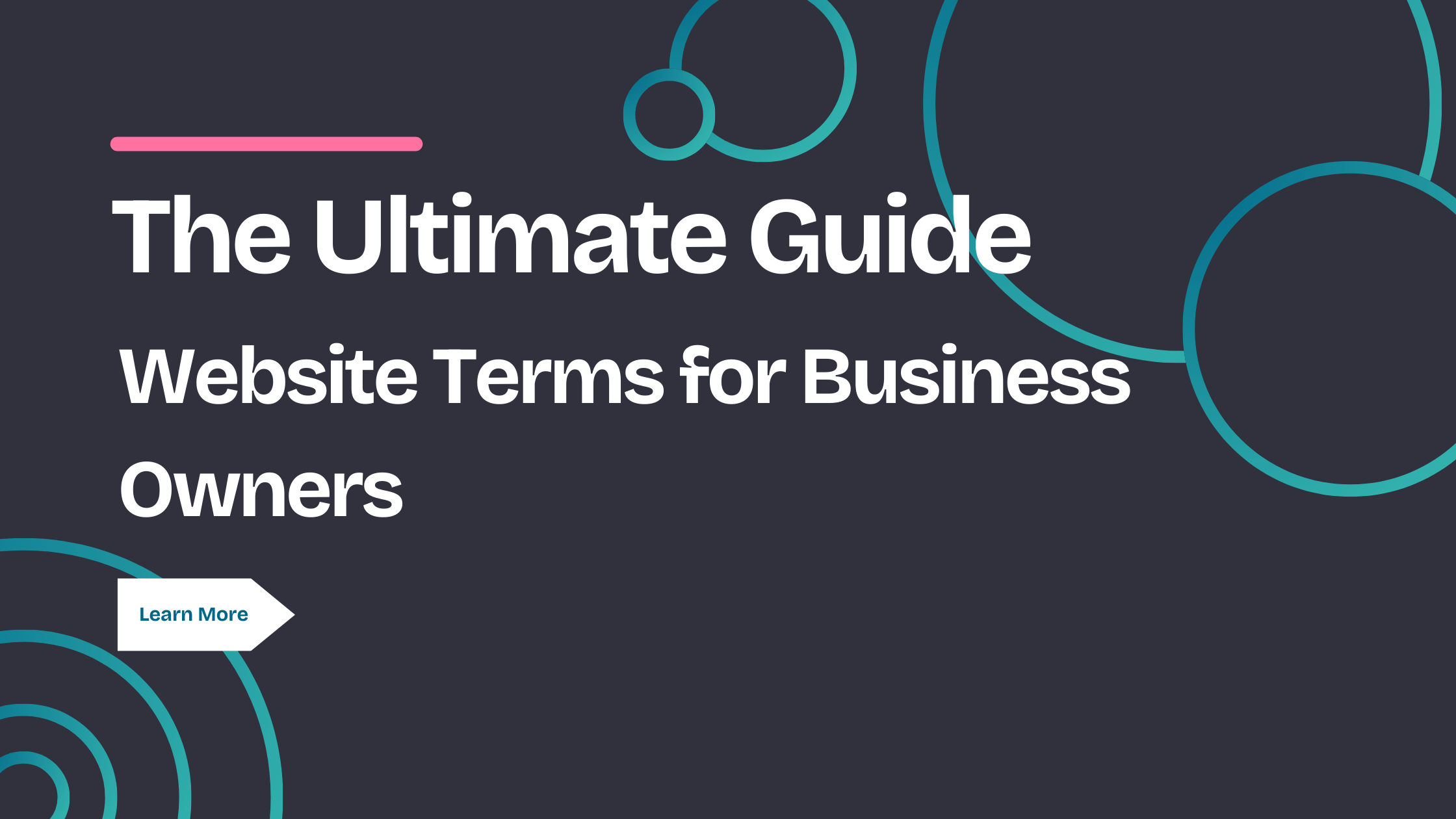 The Ultimate Guide to Website Terms for Business Owners, blog featured image.